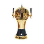 Micro Matic CT902-4BR Zeus Brass Black Air Cooled 4 Tap Tower