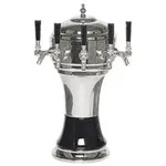 Micro Matic CT902-5CH Zeus Chrome Black Air Cooled 5 Tap Tower