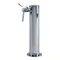 Micro Matic D4743T-W Polished 304 Stainless Steel Air Cooled 1-Tap Wine Tower - 3" Column