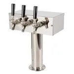 Micro Matic D7743PSSKR Stainless Steel Kool-Rite Glycol Cooled 3 Tap "T" Style Tower - 3" Column