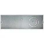 Micro Matic DP-120D-24GR 5" x 24" Stainless Steel Surface Mount Drip Tray with Glass Rinser