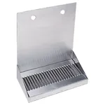 Micro Matic DP-322D-2 12" x 6 3/8" x 14" 2 Faucet Stainless Steel Wall Mount Drip Tray