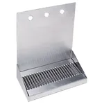 Micro Matic DP-322D-3 12" x 6 3/8" x 14" 3 Faucet Stainless Steel Wall Mount Drip Tray
