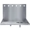 Micro Matic DP-322ELD-6GR 24" x 6 3/8" x 14" 6 Faucet Stainless Steel Wall Mount Drip Tray with Glass Rinser