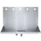 Micro Matic DP-322LD-5GR 16" x 6 3/8" x 14" 5 Faucet Stainless Steel Wall Mount Drip Tray with Glass Rinser