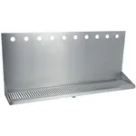 Micro Matic DP-332ELD-10-3 36" x 6 3/8" x 14" 10 Faucet Stainless Steel Wall Mount Drip Tray