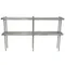 Advance Tabco DS-12-132R 12" x 132" Table Rear Mounted Double Deck Stainless Steel Shelving Unit - Adjustable with 1" Rear Turn-Up