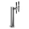 Micro Matic DS-132-PSS-C Polished 304 Stainless Steel Air Cooled 2-Tap Cold Brew Coffee Tower - 3" Column