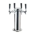 Micro Matic DS-144-PSS Polished Stainless Steel 4 Tap Tower - 4" Column