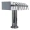 Micro Matic DS-356-PSS-W Polished 304 Stainless Steel Air Cooled 6-Tap "T" Style Wine Tower