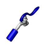 T&S Brass EB-0107-C35 ANGLED LOW FLOW SPRAY VALVE (BLUE)