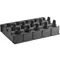 Cambro EPPBEVH5110 Cam GoBox 3-Compartment Black Insulated Cup Holder - 5/Pack