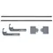 Cambro ESR54S151 Single Side Rail Kit for 54" Wide Cambro Camshelving® Elements Stationary or Mobile Units