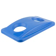 Rubbermaid® FG269288BLUE Slim Jim Blue Rectangular Recycling Container Bottle / Can Lid