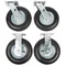Rubbermaid FG4592000000 8" Pneumatic Rigid and Swivel Plate Casters for Rubbermaid Carts - 4/Set