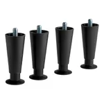 Avantco Ice 6" Black Enamel Ice Bin Leg Kit for HBN120-22