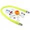 T&S HG-2C-24K Safe-T-Link 24" Coated Gas Connector Hose Kit with 1/2" NPT Male Ends, 90 Degree Elbow, Restraining Cable, Street Elbow, and Ball Valve