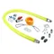 T&S HG-2C-48K-FF Safe-T-Link 48" FreeSpin Gas Connector Hose with Elbows, Nipples, Restraining Cable, and Ball Valve - 1/2" NPT