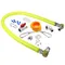 T&S HG-2E-60SK Safe-T-Link 60" Coated Gas Connector Hose Kit with Swivel Link Fittings, 90 Degree Elbow, Restraining Cable, Street Elbow, and Ball Valve