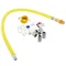 T&S HG-4D-36K-FF Safe-T-Link 36" FreeSpin Quick Disconnect Gas Connector Hose with Elbows, Nipples, Restraining Cable, and Ball Valve - 3/4" NPT