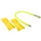 T&S HG-4D-48SEL-PS Safe-T-Link 48" Coated Gas Connector Hose with Swivel Fittings, Quick Disconnect, 90 Degree Elbow, Street Elbow, and POSI-SET Wheel Placement System
