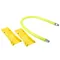 T&S HG-4D-60-PS Safe-T-Link 60" Coated Gas Connector Hose with Swivel Fittings, Quick Disconnect, 90 Degree Elbows, and POSI-SET Wheel Placement System