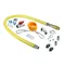 T&S HG-4E-36K-FF Safe-T-Link 36" FreeSpin Quick Disconnect Gas Connector Hose with Elbows, Nipples, Restraining Cable, and Ball Valve - 1" NPT