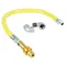 T&S HG-6C-48 Safe-T-Link 48" FreeSpin Reverse Quick Disconnect Gas Connector Hose with Elbows - 1/2" NPT