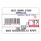 CAS LST-8010 58 mm x 40 mm White Pre-Printed Permanent Direct Thermal UPC Scale Label - 8,400/Case
