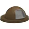 Witt Industries M3601-DTL-BN Brown Steel Push Door Dome Top Lid for Oakley Series 36 Gallon Decorative Waste Receptacle