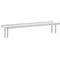 Advance Tabco OTS-15-72R 15" x 72" Table Rear Mounted Single Deck Stainless Steel Shelving Unit with 1" Rear Turn-Up