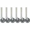 Advance Tabco TA-25S-6 5" Stainless Steel Legs with 5" Swivel Stem Casters - 6/Set