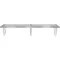 Advance Tabco TS-12-120R 12" x 120" Table Rear Mounted Single Deck Stainless Steel Shelving Unit - Adjustable with 1" Rear Turn-Up