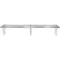 Advance Tabco TS-12-144R 12" x 144" Table Rear Mounted Single Deck Stainless Steel Shelving Unit - Adjustable with 1" Rear Turn-Up