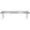 Advance Tabco TS-12-60R 12" x 60" Table Rear Mounted Single Deck Stainless Steel Shelving Unit - Adjustable with 1" Rear Turn-Up