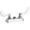 Chicago Faucets W4D-LES317AB Deck-Mounted Spoutless Faucet with 4" Fixed Centers and 4" Wristblade Handles