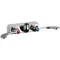 Chicago Faucets W4W-LES317AB Wall-Mounted Spoutless Faucet with 4" Centers and 4" Wristblade Handles