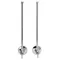 Zurn Z8804-XL-LR-LK-PC Loose Key Angle Stops with Copper Risers and Flanges (1/2" NOM x 3/8" OD)