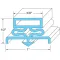 Door Gasket for Traulsen Part# 341-16970-00