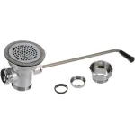 T&S Brass B-3950 Waste Drain Valve with Twist Handle, 2-1/2 Sink Opening