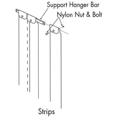 Kason® - 401Sc8085090 Strip Curtain, 8 X 90 for Kason Part# 401SC8085090F