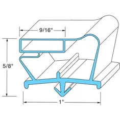 Door Gasket 23-1/8" X 62-3/4" for Beverage Air Part# 712-047D-01