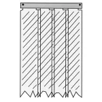 401SA-6063884 Kason - Easy Install Cooler Strip Curtain