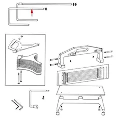 Rod,Guide , Right,Tomato Pro for Vollrath/Idea-Medalie Part# 0666R