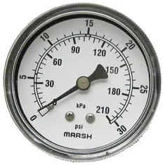Pressure Gauge2-1/2, 0-30 for Market Forge Part# 10-4804