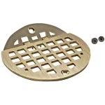 1021152 - Franklin - Hinged 4 5/8 in Round Brass Floor Drain Strainer