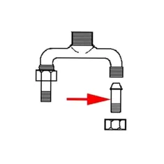 Tailpiece (1/4" Npt) for T&s Part# 108F