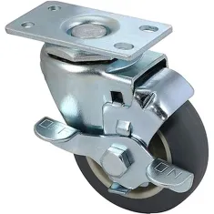 Caster,Plate , 3", W/Brk,Gry for AllPoints Part# 1201012