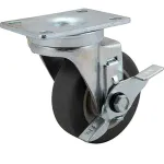 Caster,Plate , 3-1/2"W/Brk,Gry for AllPoints Part# 1201016