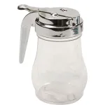 Vollrath 1206 Dripcut Syrup Server, 7 Oz., Clear Polycarbonate Jar With Chrome Plated Top, 4-1/4"H (10.8Cm), 2-3/4" (7Cm) Bottom Diameter, 1-5/8" (4.1Cm) Jar Opening, Made In Usa (Priced By Each, Packed (12) Per Case, Cannot Break Case) (Refer To Vollrathfoodservice.C